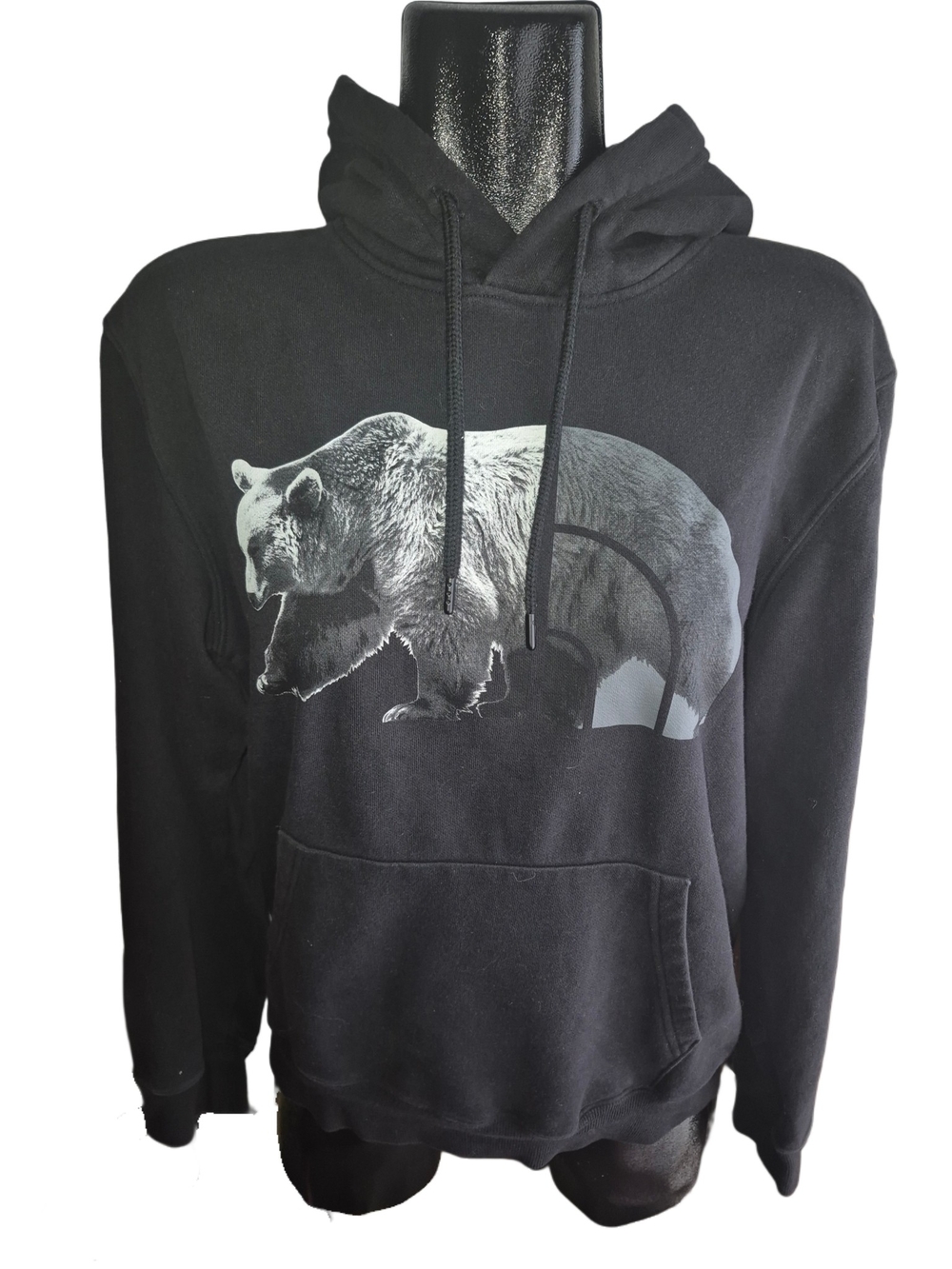 The North Face Men's Black Bear Graphic Pullover Hoodie Sweatshirt Size M